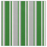 [ Thumbnail: Dark Grey, Dark Green, and Beige Stripes Fabric ]