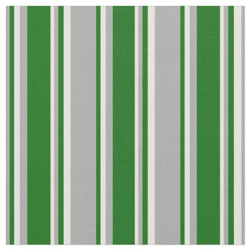 Dark Grey, Dark Green, and Beige Stripes Fabric
