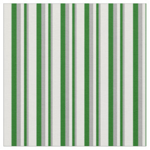 Dark Grey, Dark Green & White Colored Pattern Fabric