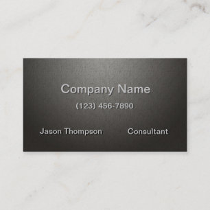 Dark Grey Flannel Weave Business Card