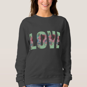 Dark Grey Floral Love Sweatshirt