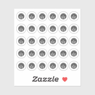 Dark Grey Gluten Free Wedding Place Meal Choice Sticker