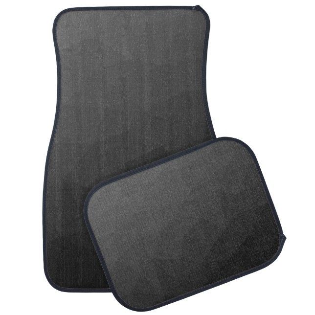 Dark Grey Gradient Geometric Mesh Pattern Car Floor Mat (Set)