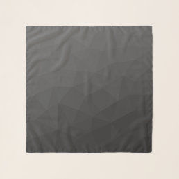 Dark Grey Gradient Geometric Mesh Pattern Scarf