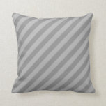 [ Thumbnail: Dark Grey & Gray Striped/Lined Pattern Pillow ]