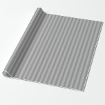[ Thumbnail: Dark Grey & Gray Striped/Lined Pattern Wrapping Paper ]