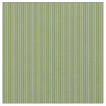[ Thumbnail: Dark Grey & Green Colored Pattern of Stripes Fabric ]
