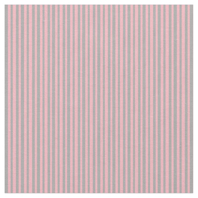 Dark Grey & Light Pink Lined/Striped Pattern Fabric (Close Up)