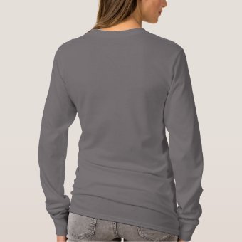 Dark Grey Long Sleeve Tee | Zazzle