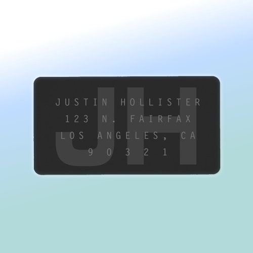 Dark Grey Modern Return Address Label