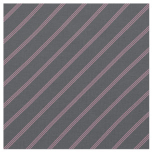 Dark Grey & Pink Stripes Fabric