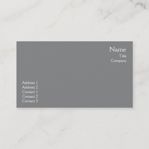 Customizable Dark Grey Plain - Business Business Cards