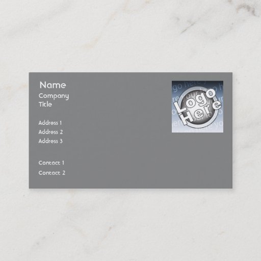 Customizable Dark Grey Plain Business Business Card Template