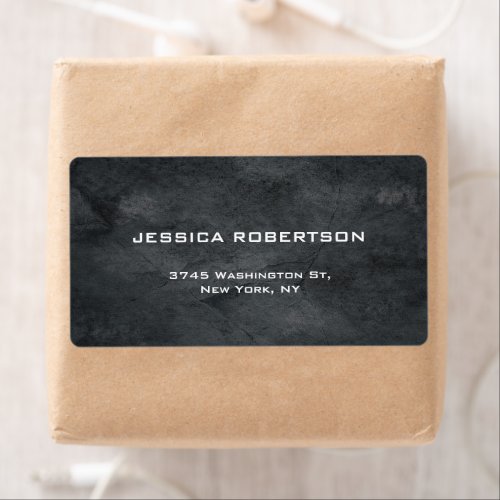 Dark Grey Plain Elegant Modern Trendy Label