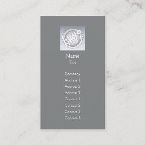 Dark Grey Plain Vertical - Business Business Card