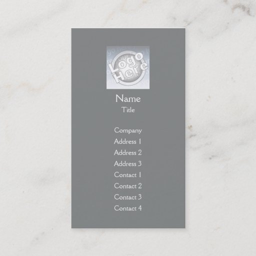 Customizable Dark Grey Plain Vertical - Business Business Card