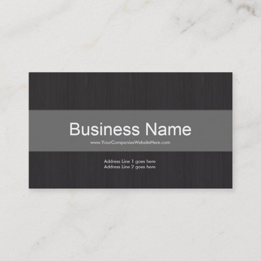 Customizable Dark &amp; Grey Professional Business Card