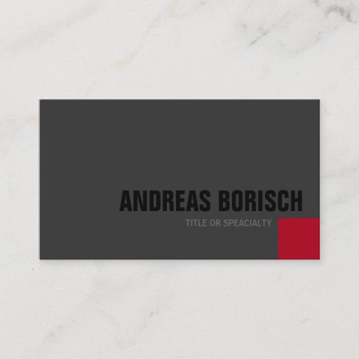 Customizable Dark Grey Red Square Custom Profile Card Business Card Templates