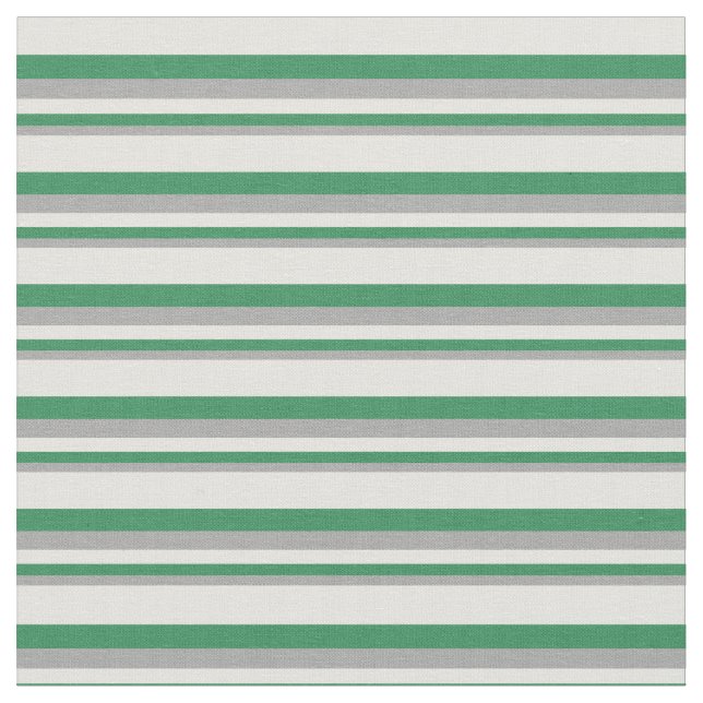 Dark Grey, Sea Green, and Light Yellow Lines Fabric (Close Up)