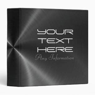 Dark grey shiny stainless steel metal binders