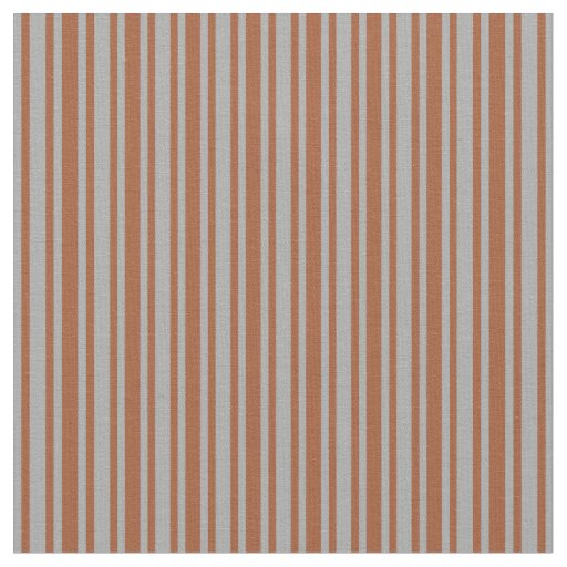 Dark Grey & Sienna Lines Fabric