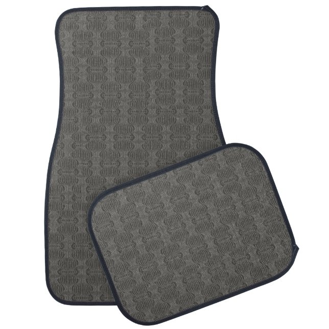 Dark Grey silver Car Floor Mat (Set)
