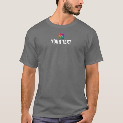 Dark Grey Template Personalized Mens Apparel T_Shirt