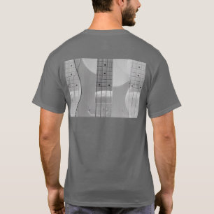 Dark Grey Template Trendy Bass Guitar Modern T-Shirt