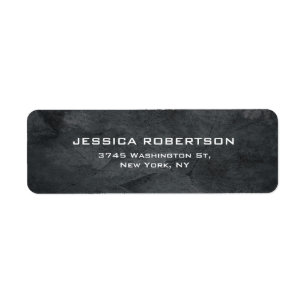 Dark Grey Texture Plain Elegant Modern Trendy Label
