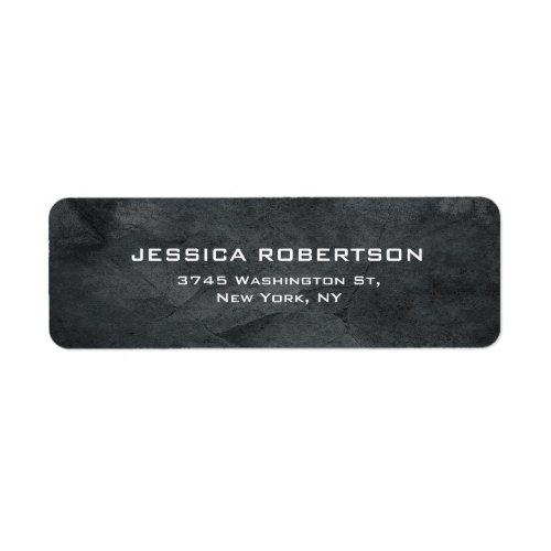 Dark Grey Texture Plain Elegant Modern Trendy Label