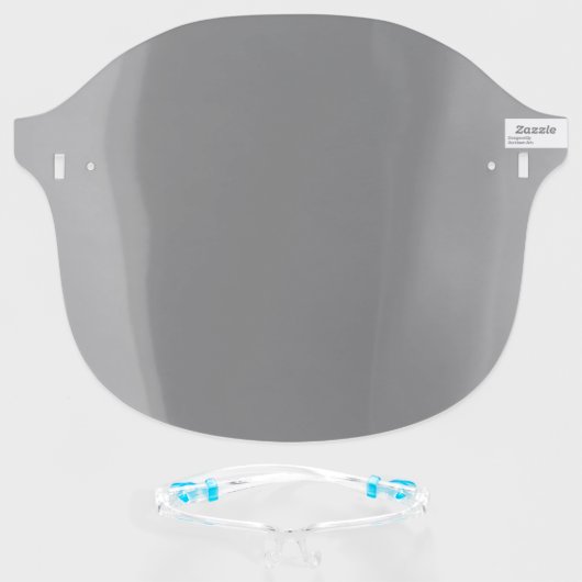 Dark Grey Tinted Shade Face Shield (Front w/Glasses)