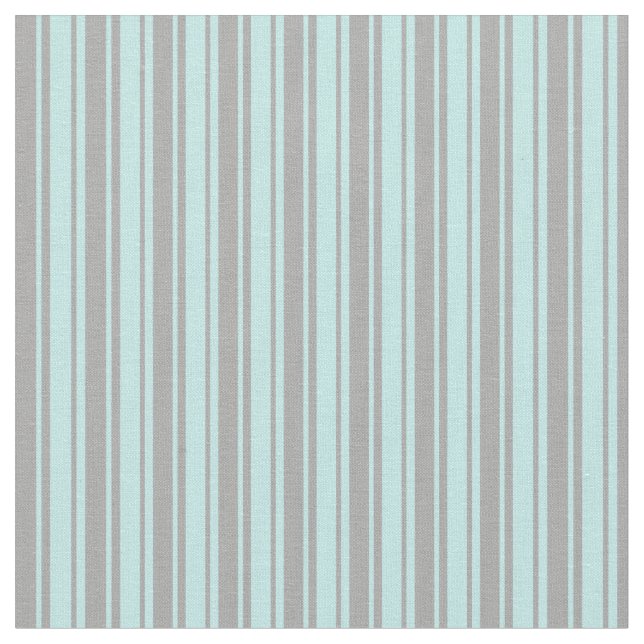 Dark Grey & Turquoise Colored Stripes Fabric (Close Up)