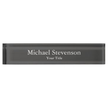 Dark Grey Unique Elegant Modern Minimalist Desk Name Plate Dark Grey Unique Elegant Modern Minimalist Desk Name Plate