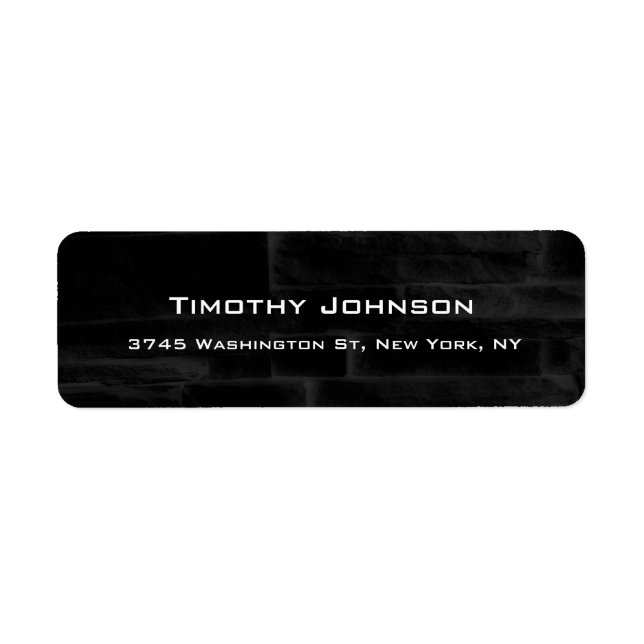Dark Grey Wall Creative Professional Modern Label (Front)