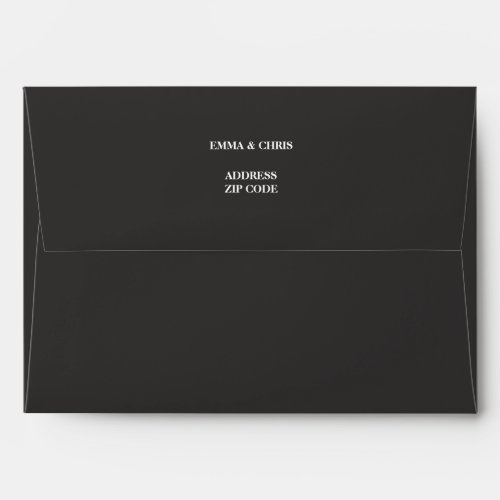 Dark Grey Wedding Envelope