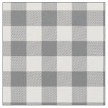 Dark Grey &amp; White Plaid Gingham Fabric