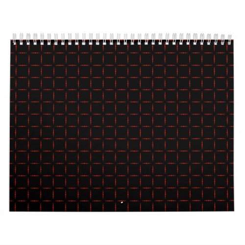 Dark Grid Background _ Red Calendar
