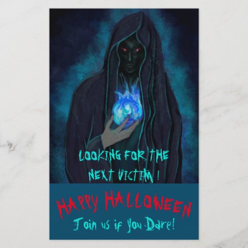 Dark Grim Reaper Halloween Party Invitation Flyer