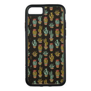 Dark Grunge Cactus Pattern Carved iPhone 8/7 Case