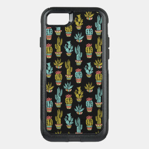 Dark Grunge Cactus Pattern OtterBox Commuter iPhone SE/8/7 Case