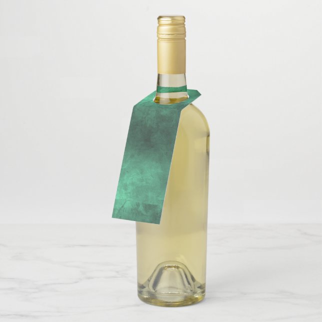 Dark Grunge - Green Bottle Hanger Tag (Angled)