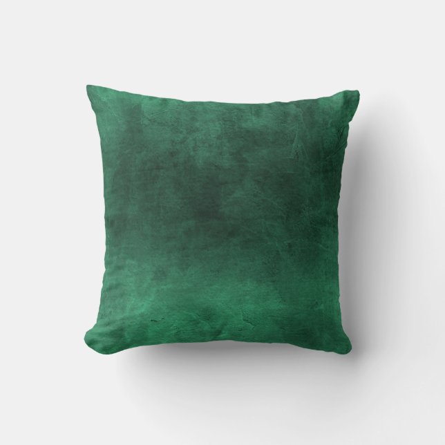 Dark Grunge - Green Throw Pillow (Front)