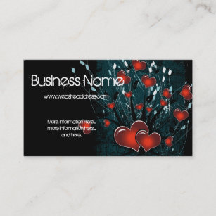 Dark Grunge Love Heart Design Business Card 4