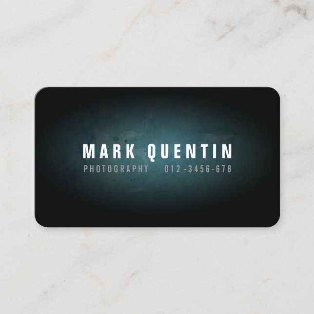Dark Grunge Photography Business Card (Front)
