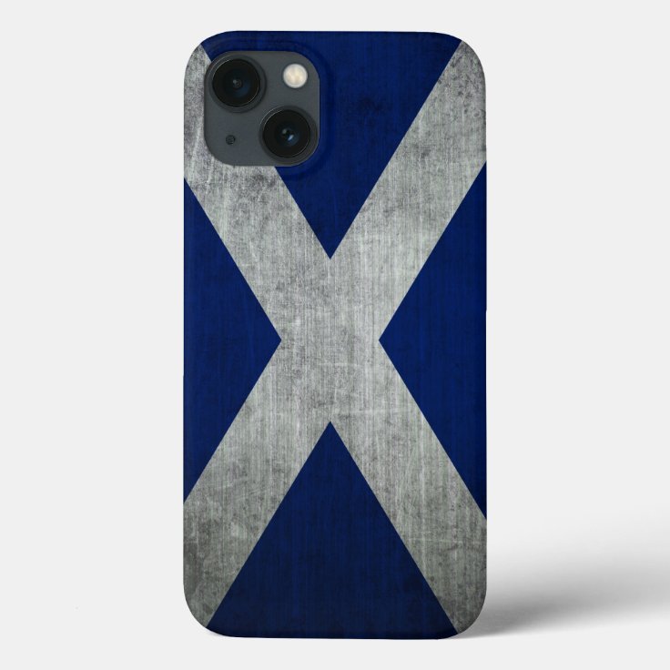 Dark Grunge Scotland Flag Case-Mate iPhone Case | Zazzle