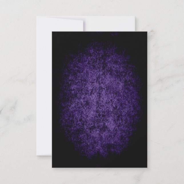 Dark Grunge Texture Purple Toned Invitation Design (Front)