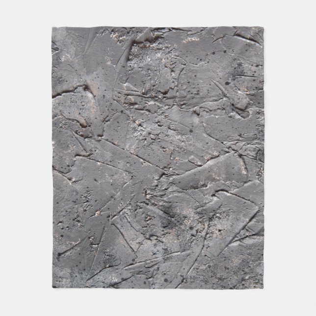 Dark grunge textured background, Cracked stone wal Fleece Blanket (Front)