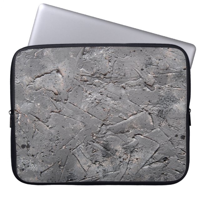 Dark grunge textured background, Cracked stone wal Laptop Sleeve (Front)