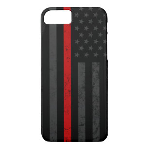 Dark Grungy Fire Fighter Flag iPhone 8/7 Case