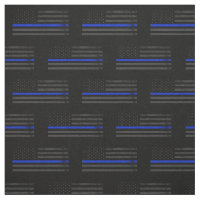 Dark Grungy Police Style American Flag Fabric